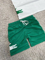 Conjunto La coste Blanco y Verde 🐊☀️